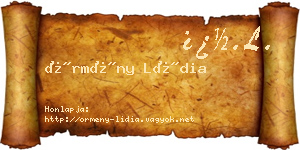 Örmény Lídia névjegykártya
